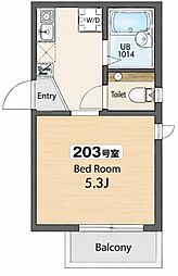 練馬区練馬1丁目アパート 1Kの間取図画像