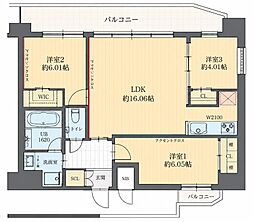 プレジオ練馬富士見台 3LDKの間取図画像