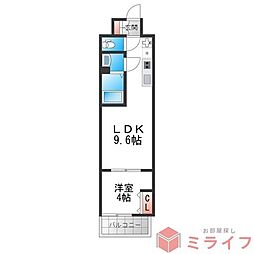 仮)AND TERRACE文の里 1LDKの間取図画像