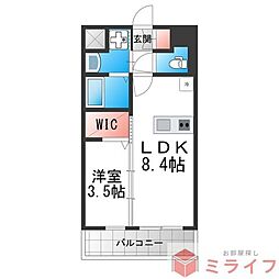 大阪市東成区玉津2丁目マンション 1LDKの間取図画像