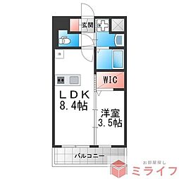 大阪市東成区玉津2丁目マンション 1LDKの間取図画像