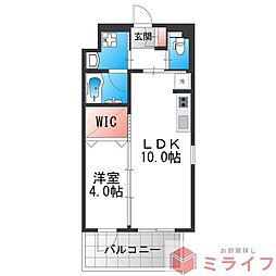 グランドゥーエ 1LDKの間取図画像