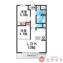2階 / 2LDK / 53.42㎡