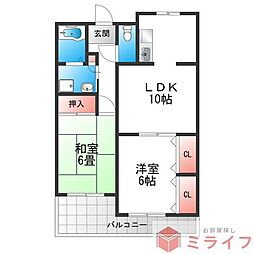 エスペランサ41 2LDKの間取図画像