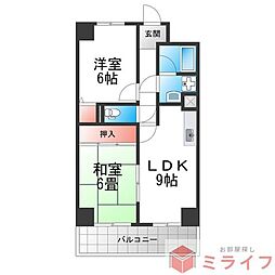 ヴィラシャトー 2LDKの間取図画像