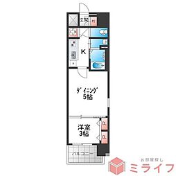 ArtizA堺 1LDKの間取図画像