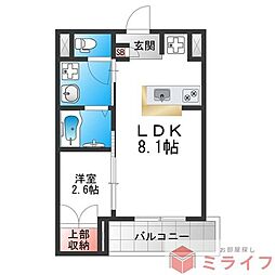 堺市堺区西湊町1丁マンション 1LDKの間取図画像