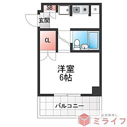 T・Hビル 1Kの間取図画像