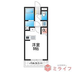 WESTLANDK ワンルームの間取図画像