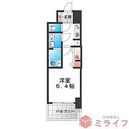 S-RESIDENCE堺altklas 1Kの間取図画像