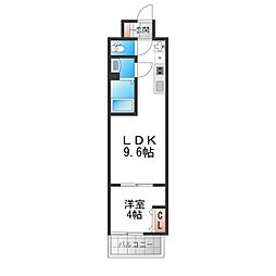 仮)AND TERRACE文の里 1LDKの間取図画像