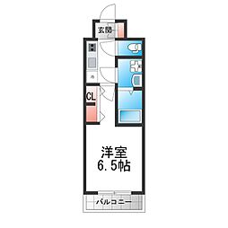 S-RESIDENCE堺blaze 1Kの間取図画像