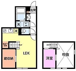 ベルアヴェニール本町 1LDKの間取図画像