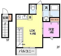 TRY ONE 1LDKの間取図画像