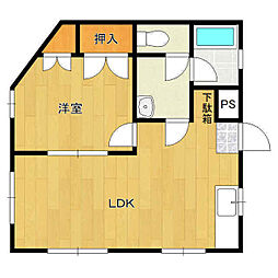 ドミール・キクチ上水戸 1LDKの間取図画像