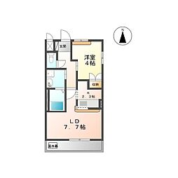 グローブコート 1LDKの間取図画像