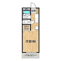 パークハウス ワンルームの間取図画像