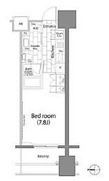 東京メトロ有楽町線 麹町駅 徒歩2分の賃貸マンション 11階1Kの間取り