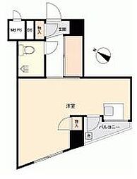 御苑ハイム ワンルームの間取図画像