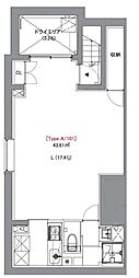 ASTILE四谷 1Kの間取図画像