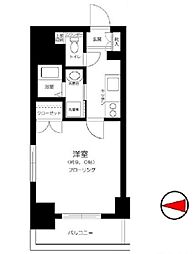 フレールK&Y 1Kの間取図画像