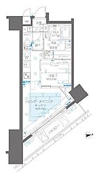 ZOOM新宿御苑前 1LDKの間取図画像