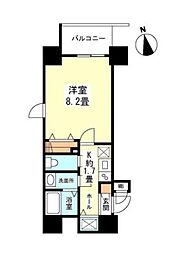 ガーラプレイス新宿御苑 1Kの間取図画像