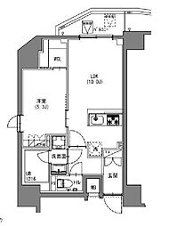 東京メトロ丸ノ内線 新宿御苑前駅 徒歩5分の賃貸マンション 5階1LDKの間取り