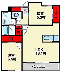 間取図画像 2LDK