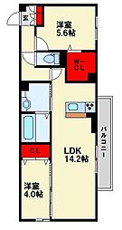 間取図画像 2LDK