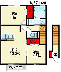間取図画像 2LDK