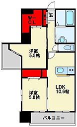 ウイン黒崎 2LDKの間取図画像