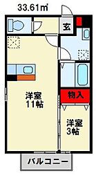 シャ・ノワール 1LDKの間取図画像