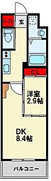 コンダクトレジデンスANO 1LDKの間取図画像