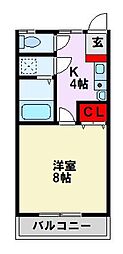 間取図画像 1K