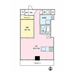 SLR吹上 1LDKの間取図画像