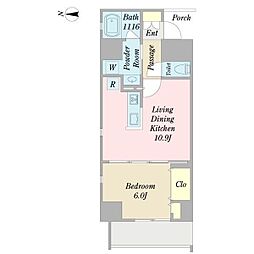 プロシード金山3 1LDKの間取図画像