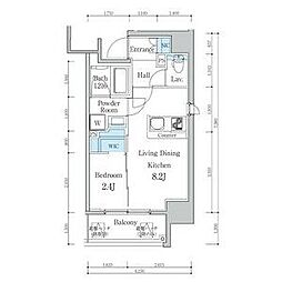 パートナーズ今池 1LDKの間取図画像