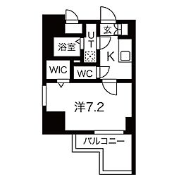 エスプレイス上前津レガシー 1Kの間取図画像