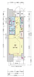 プレサンス東別院駅前2 1Kの間取図画像