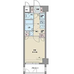 パルティール鶴舞 ワンルームの間取図画像