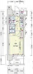 プレサンス大須観音 1Kの間取図画像
