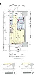 プレサンス大須プライマル 1Kの間取図画像