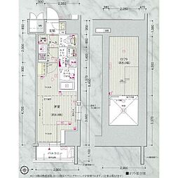 エステムコート名古屋・栄デュアルレジェンド 1Kの間取図画像
