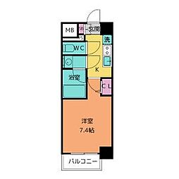 BPRResidence丸の内 1Kの間取図画像
