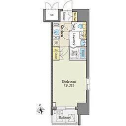 アデグランツ上前津 1Kの間取図画像