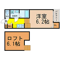 グランデ吹上 1SKの間取図画像
