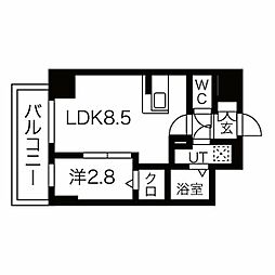 エスリード栄ザパーク 1LDKの間取図画像