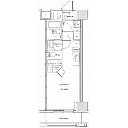 ザ・パークハビオ名古屋松原 ワンルームの間取図画像