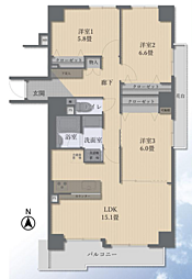 間取図画像 3LDK